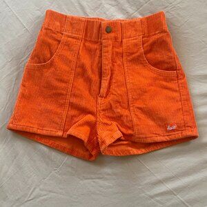 Hammies Orange Corduroy Shorts